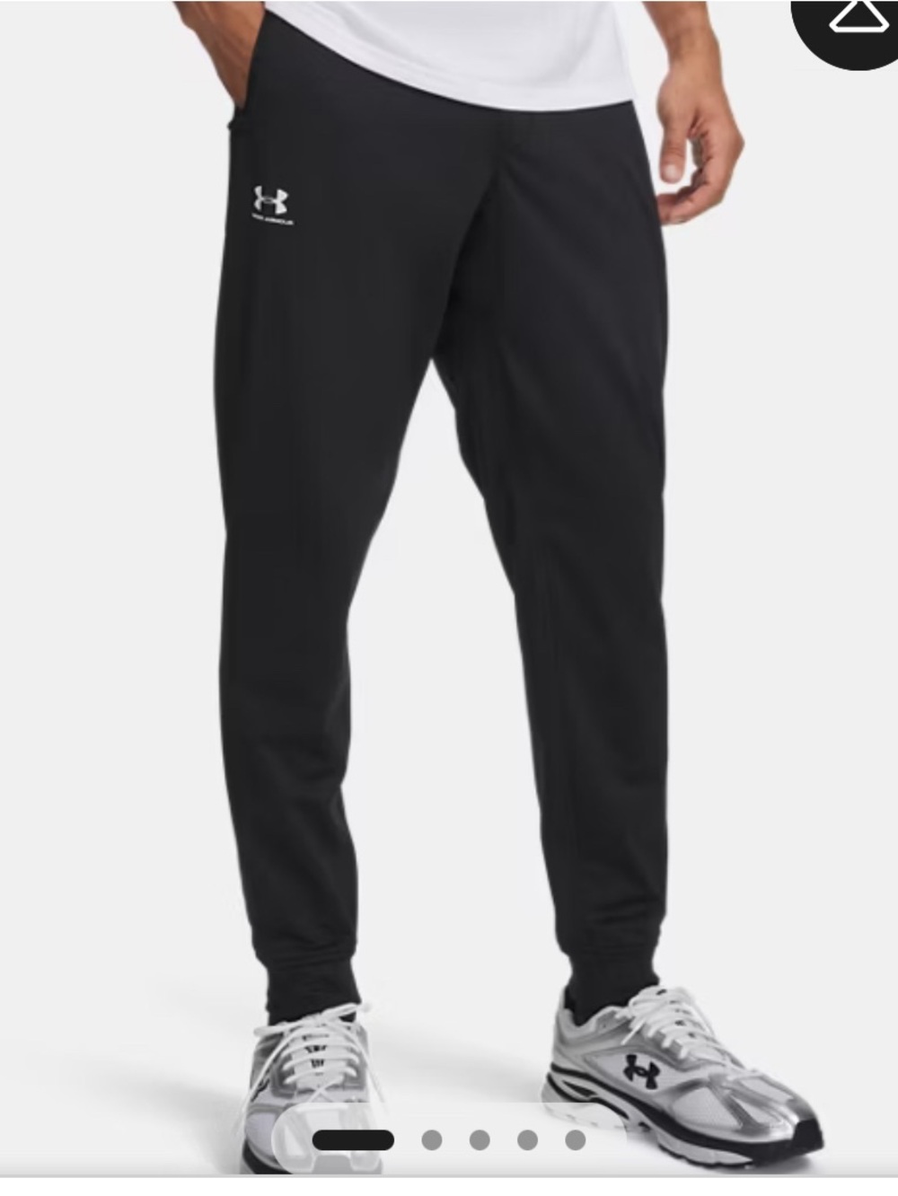 Mens Under Armour UA Sport style Joggers Pants Black Size Small Loose